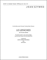 Lo Lefached SATB choral sheet music cover